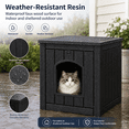 thumbnail image 5 of MINDYES 35Gal Cat House, Indoor Outdoor Weatherproof Cat Bed Stoarge Box for Garage & Courtyard, Black, 5 of 9
