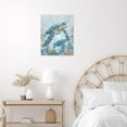 thumbnail image 4 of Deep Ocean Sea Canvas Wall Art Sea Turtle Under the Teal Sea Amphibians Illstrations Wall Art Nautical Blue Pink Seaweed Wall Art Home Decor for Living Room Bedroom Ready to Hang,16 X 20 inches, 4 of 5