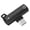 Black, variant on Xirurus Type-C to 3.5mm Headphone Adapter Charger 2 in 1 Jack HIFI Audio PD Fast Charge, Silver (4 in / 10.16 cm)