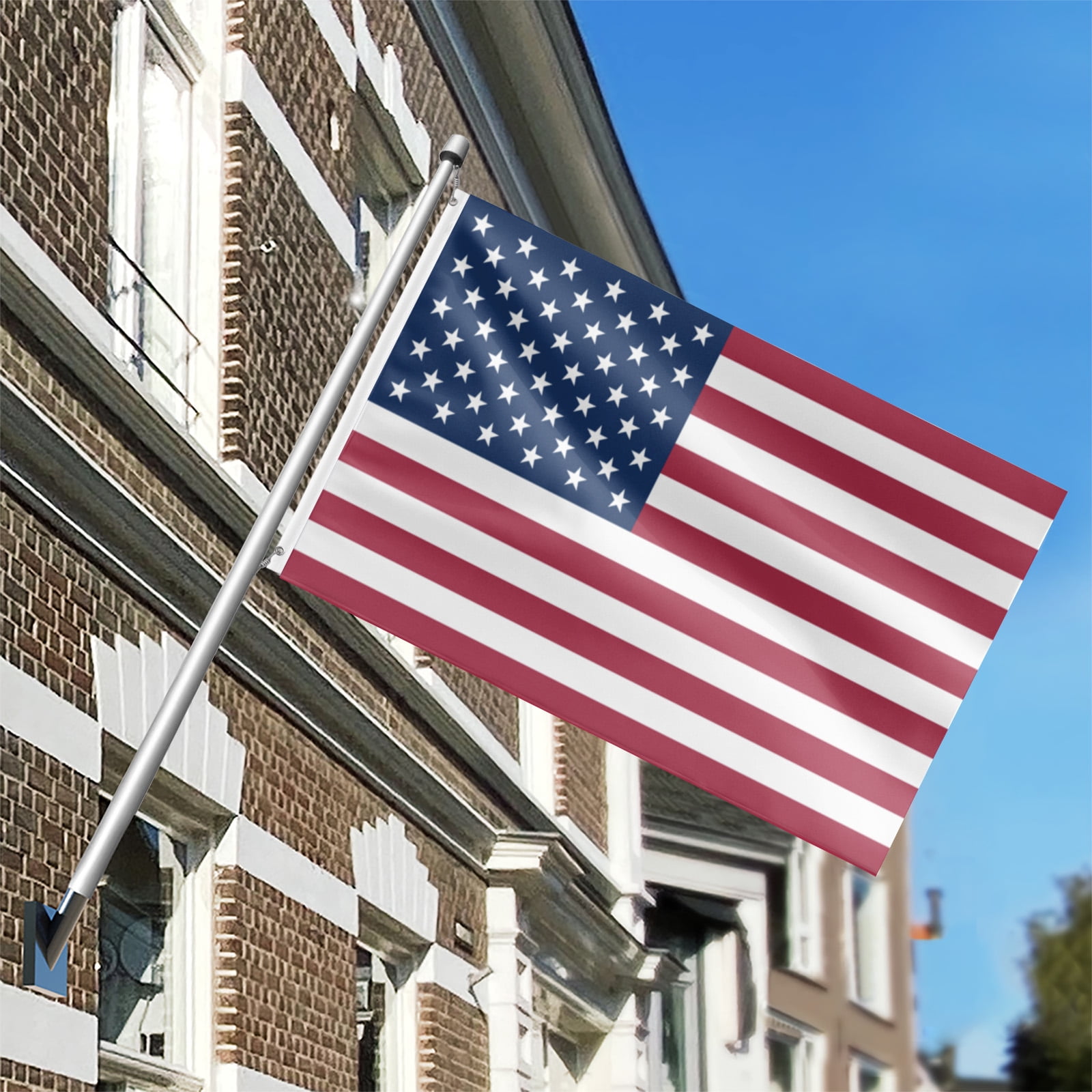 Livetty Double Sided 3 layers Flags 4x6 Ft United States Flags Banner for Yard Decoration Garden Display For World Soccer Play