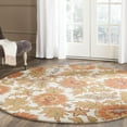 thumbnail image 2 of SAFAVIEH Blossom Layla Floral Flowers Wool Area Rug, Ivory/Multi, 6' x 6' Round, 2 of 2
