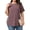1 Fuchsia, variant on Fantaslook Womens Plus Size Tops Crewneck Short Sleeve Shirts Casual Loose Tunic Tops Curved Hem Summer Blouses