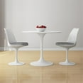 thumbnail image 3 of Aron Living Rose 36" Round Fiberglass and Metal Dining Table in White, 3 of 4