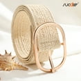 thumbnail image 7 of SUOSDEY Straw Women's Braided Stretch Belts Boho Style Skinny Waist Belt for Jeans Dresses, 7 of 7