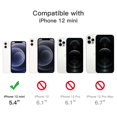 thumbnail image 6 of JETech 3 in 1 Case for iPhone 12 Mini 5.4-Inch, with 2-Pack Screen Protector and 2-Pack Camera Lens Protector, Full Coverage Tempered Glass Film, Shockproof Bumper Phone Cover (Black), 6 of 7