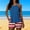 A184 Light Blue, variant on Xdegoge Swimsuits for Women Scoop Neck Tank Mid Rise Boyshorts Two Piece Tankini Bathing Suits Smooth American Flag Print Color Block Modest Coverage Beachwear
