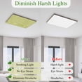 thumbnail image 5 of Vintage Fruit Green Magnetic Fluorescent Light Covers for Ceiling Lights 2x4Ft,Farmhouse Retro Solid Color Linen Texture Office Classroom Kitchen Drop Ceiling Light Covers Filters Shade Panel 4Packs, 5 of 9