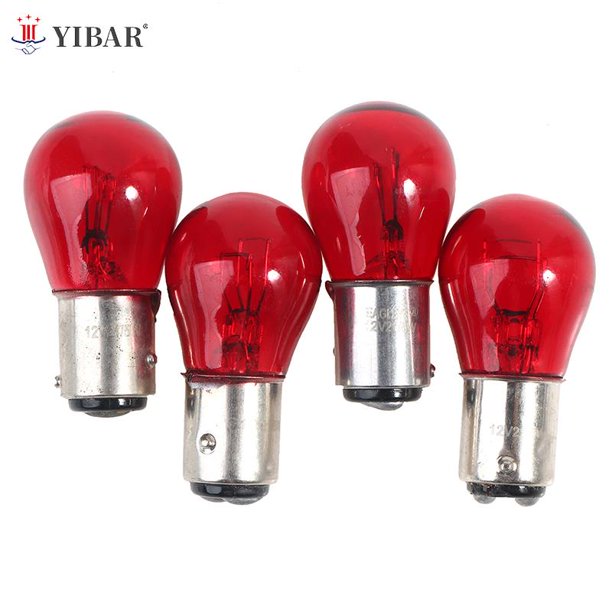 2Pcs BAW15D/BAZ15D Red Brake Stop Tail Light Car Bulb 12V Turn Signals Warning Lights AccessoriesBAZ He Qiyong unisex