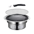 thumbnail image 2 of Parrilla de barbacoa coreana, estufa para hacer parrilla pequeña, accesorios de acero inoxidable, estufa para hacer parrilla portátil antiadherente, p con placa de hierro, 2 of 9