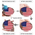 thumbnail image 2 of FMSHPON Independence Day American Flag Set of 4 Round Coaster for Drinks, Absorbent Ceramic Stone Coasters Cup Mat with Cork Base for Home Kitchen Room Coffee Table Bar Decor, 2 of 6