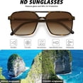 thumbnail image 5 of Fozono Square Aviator Sunglasses for Women Men, Retro Trendy Shades with UV Protection, 5 of 6