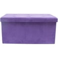thumbnail image 5 of GGI INTERNATIONAL Sorbus Storage Bench Chest Contemporary Faux Suede (Small, Purple), 5 of 6