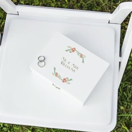 Personalized Floral Wedding Ring Bearer Box