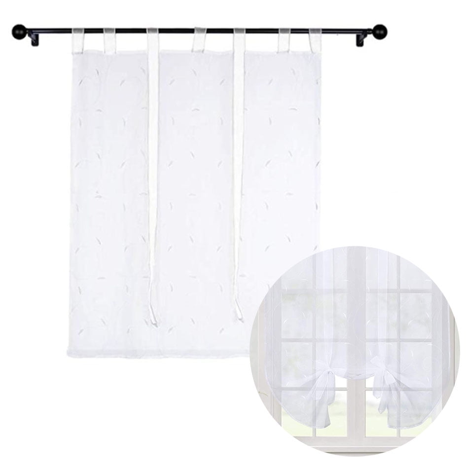 CHEAP LOUVRE BLIND STYLE WHITE LACE CURTAINS VALENCIA QUALITY GREAT VALUE 