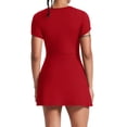 thumbnail image 5 of Ronuti Womens Athletic Dresses for Women Tennis Dresses Square Neck Built in Shorts Pockets Short Sleeve Golf Workout Active Dress, 5 of 10