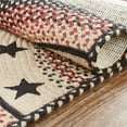 thumbnail image 5 of VHC Brands Colonial Star, Braided Jute Rug, Non-Skid Pad, Door Mat, Rectangle, Tan Red Black, 24x36, 5 of 10