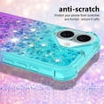 thumbnail image 4 of Case for iPhone 16 Plus Case Girls Women,Liquid Glitter Shockproof Back Cover Soft TPU Bumper Silicone Slim Protective Cover for iPhone 16 Plus 6.7 inch Gradient Blue, 4 of 12