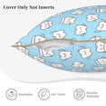 thumbnail image 3 of KLL Cute Teeth Decorative Throw Pillow Covers Velvet Soft for Couch Sofa Bedroom Living Room Outdoor (No pillow core)- 20"x20", 3 of 5