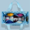 thumbnail image 6 of Yarn Storage Bag, Knitting Tote Bag Organizer Crochet Organizer Bag 4 Hole Zipper, 10.92*9.75*1.56In, a Bag of Woolen Handbags, Meiiso, 6 of 9