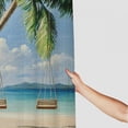 thumbnail image 3 of Patifu Palm Tree Beach Bathroom Décor Set with Hooks Graphic Print Polyester Fabric Fashion Shower Curtain Waterproof Chic Modern Bathroom Decor - 100% Polyester Fiber 69"x72, 3 of 7