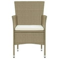 thumbnail image 3 of vidaXL 4x Garden Dining Chairs Poly Rattan Outdoor Balcony Dinner Multi Colors, 3 of 9