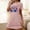 Pink, variant on Drppepioner Today Lightning Deals of the Day Women'S Oversized Short Nightgown Fashion Chest Print Short Sleeve Nightdress，Short Sleeves Sleepshirt Casual Nightgown Black