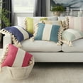 thumbnail image 2 of Nourison 18.00 in x 18.00 in Beige, Pink and Multi-color Cotton Throw Pillow, 2 of 7