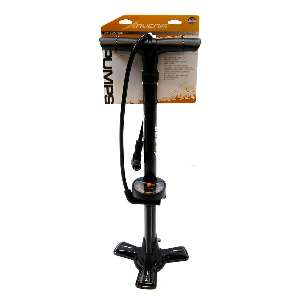 Avenir Airsource 2X Bicycle Bike Floor Pump Universal Schrader/Presta