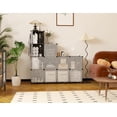 thumbnail image 4 of SHIBA-12 Cube Storage Organizer with Doors, DIY Plastic Closet Shelf, Modular Bookshelf, Stackable Shelving Rack for Bedroom, Living Room, Black ULPZ012, 4 of 4