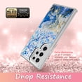 thumbnail image 6 of Samsung Galaxy S22 Ultra Case, Rosebono Hybrid Bling Glitter Sparkle Epoxy Graphic Marble Colorful Silicone Skin Cover Armor Case for Samsung Galaxy S22 Ultra (Blue), 6 of 6