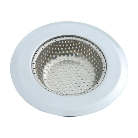 Mainstays Stainless Steel Kitchen Sink Drain Strainer 4.45" - Durable Food Catcher Chrome
