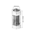 thumbnail image 2 of Unique Bargains M10x1mm Hexagon Coupling Nut, 30mm Threaded Iron Zinc Plating Lamp Pipe Connector, Silver 6 Pack, 2 of 7