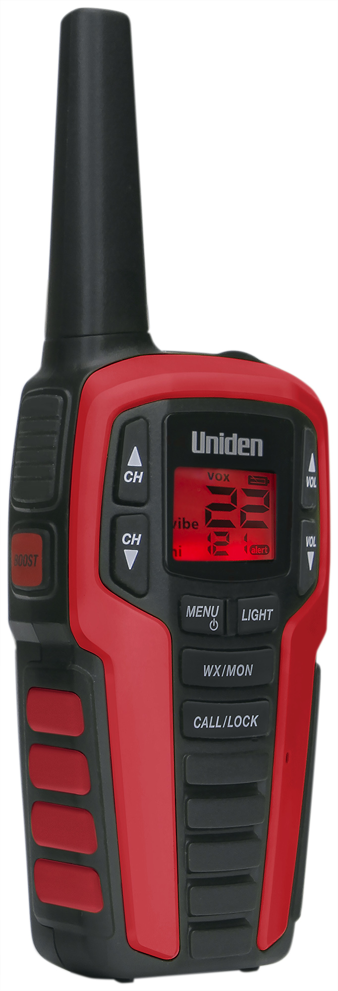 Uniden 40 Mile 22 Channel Two-Way Radios, Black  Red (3 Pack) SX409-3VP 