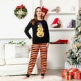 thumbnail image 3 of GYRATEDREAM Halloween Family Matching Pajamas Pumpkin Print Long Sleeve Top Striped Pants Trousers Sleepwear, 3 of 11