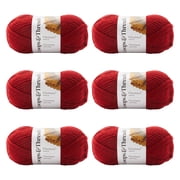 Loops & Threads Charisma Yarn, Soft Bulky Weight Acrylic for Quick Knitting, Assorted Colors, 3.5 oz., 6-Pack