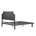 thumbnail image 2 of Walker Edison Upholstered Transitional Metal Queen Size Bed in Gray, 2 of 12