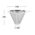 thumbnail image 6 of Ludlz Coffee Filter 304 Stainless Steel Double Layer Fine Mesh Paperless Reusable Pour Over Coffee Dripper Cone Strainer Funnel Coffee Maker Accessories, 6 of 8