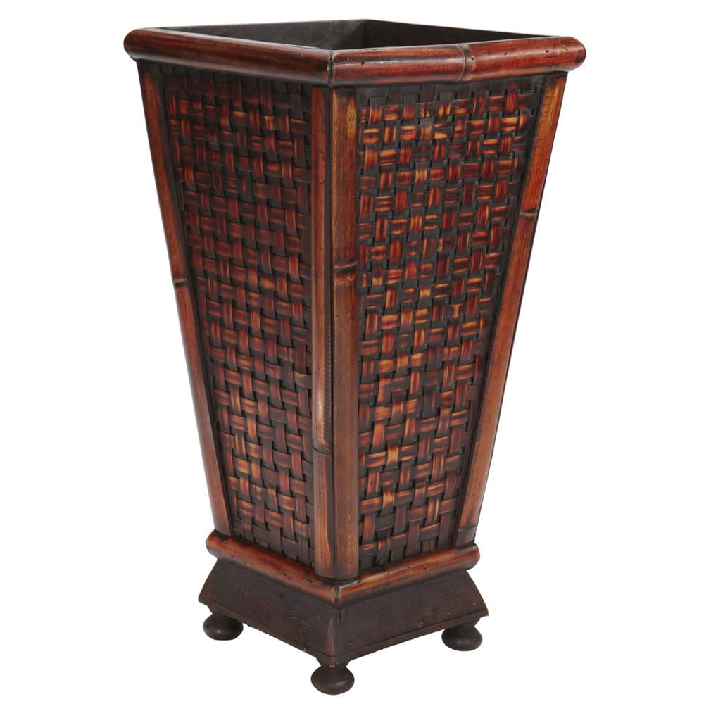 Nearly Natural 17.5" x 9" Designer Decorative Planter, Brown