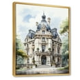 thumbnail image 2 of Designart "Paris Boulevard Haussmann painting I" Cityscapes Floater Framed Wall Art Living Room, 2 of 7