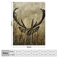 thumbnail image 4 of Orinice Deer Antlers Tall Grass Warm Lightweight Blanket Soft Fleece Blankets 3 Sizes All Seasons Sofa Decor Cow Gifts 60x80in, 4 of 6
