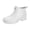 White, variant on Women's Chelsea Rain Boots, Waterproof Lightweight Ankle Deck Boots, Non-Slip Garden Shoes Brown 7(38)