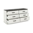 thumbnail image 3 of Signature Design by Ashley Shawburn Six Drawer Dresser, Two-Tone Whitewash and Rustic Gray, Modern Farmhouse, 3 of 8