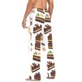thumbnail image 3 of FORMRS Mens Pajama Pants with Pockets Soft Cotton Sleepwear Lounge Bottoms, Sizes S-2XL, White Cakes Pattern, 3 of 7