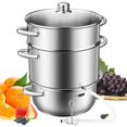 thumbnail image 1 of Exprimidor a vapor VIVOHOME de acero inoxidable, 8,5 L, 24 cm, con tapa, 1 of 6