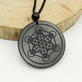 thumbnail image 2 of EMF Protection Shungite Metatron Cube Energy Necklace,Metatron Cube Necklace, 2 of 5