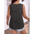 thumbnail image 2 of Cuteduck Women's Plus Size Boho Floral Tank Top - Casual Loose Fit Summer Cami 1X-5X, 2 of 10