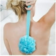 thumbnail image 2 of Loofah Sponge Back Scrubber - Men & Women Long Handled Exfoliating Bath & Shower Body Brush - Handheld Luffa Pouf on a Stick for Body, Face Washing - Spa Wash Lufa (Random Color), 2 of 8