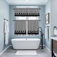 thumbnail image 3 of Gray Black Plaid Kitchen Curtains Sets for Windows 36 Inch Length, Vintage Star Greyish Buffalo Lattice Rod Pocket Window Treatments Tier Curtains and Valances Set for Bedroom/Bathroom, 3 of 8