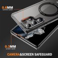 thumbnail image 6 of Dteck Magnetic for Samsung Galaxy S23 Ultra Case Electroplated TPU Frame Compatible with MagSafe Hard PC Clear Back Shockproof Phone Cover for Samsung Galaxy S23 Ultra,Black, 6 of 7