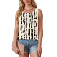 thumbnail image 4 of Bzhegqhd Women's New Loose Casual Crew-neck Pleated Print Fashion Top, 4 of 7